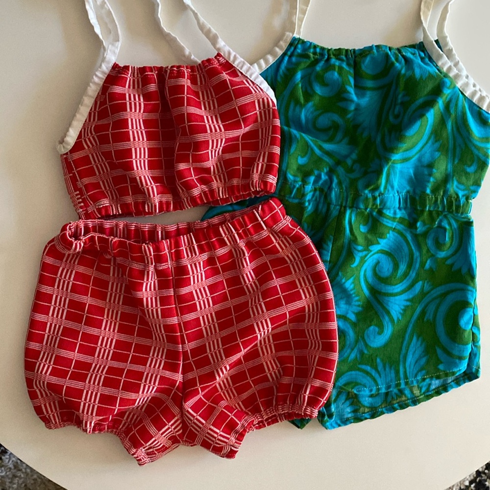 Elskan Romper and sunsuit set Handmade *one of a kind*